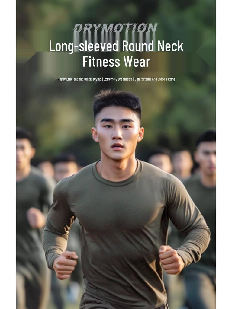 Jihua Quick Dry Long Sleeve Sports T-shirt - Breathable Outdoor Training Top