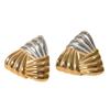 Geometric Gold and Silver Tone Studs Earrings for Women Fashion Vintage Texture Ear Accessories Lightweight Jewelry