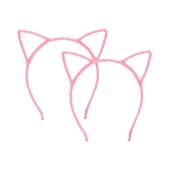 2ks Čelenky s kočičími uši Leopardí potisk Černá kočka Kotě Zvířecí uši Vlasová obruč Halloweenská kostýmová párty Cosplay doplňky