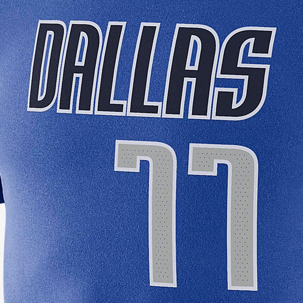 Nike NBA Dallas Mavericks Luka Doncic Alphanumeric Basketball Sports Short Sleeve T-Shirt Men Tops Blue DD6651-480