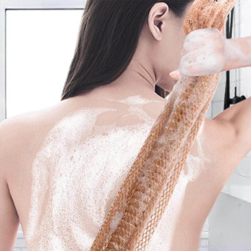 African Reusable Bath Net Sponges With Rope Handle For Full Body Exfoliation In Shower