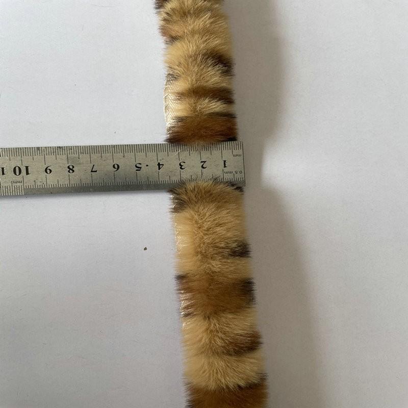 10M Leopard Print Faux Rabbit Fur Trim Ultra-Soft Plush Edge for Jacket Cuffs Costumes Hats Diy Sewing Per Roll