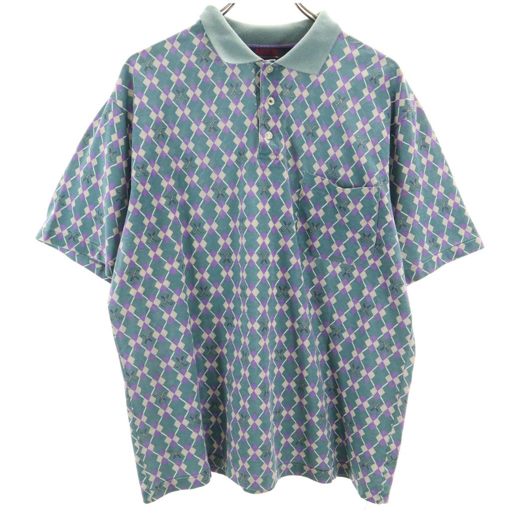 Arrow TOURNAMENT DiamondPattern Short Sleeve Polo Shirt M Men's Used