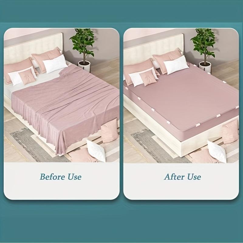 6pcs Bed Sheet Fasteners, Anti-Slip Clips And Corner Holders for Home Use, No Needle Bed Cover Clamps for Quilts And Sheet