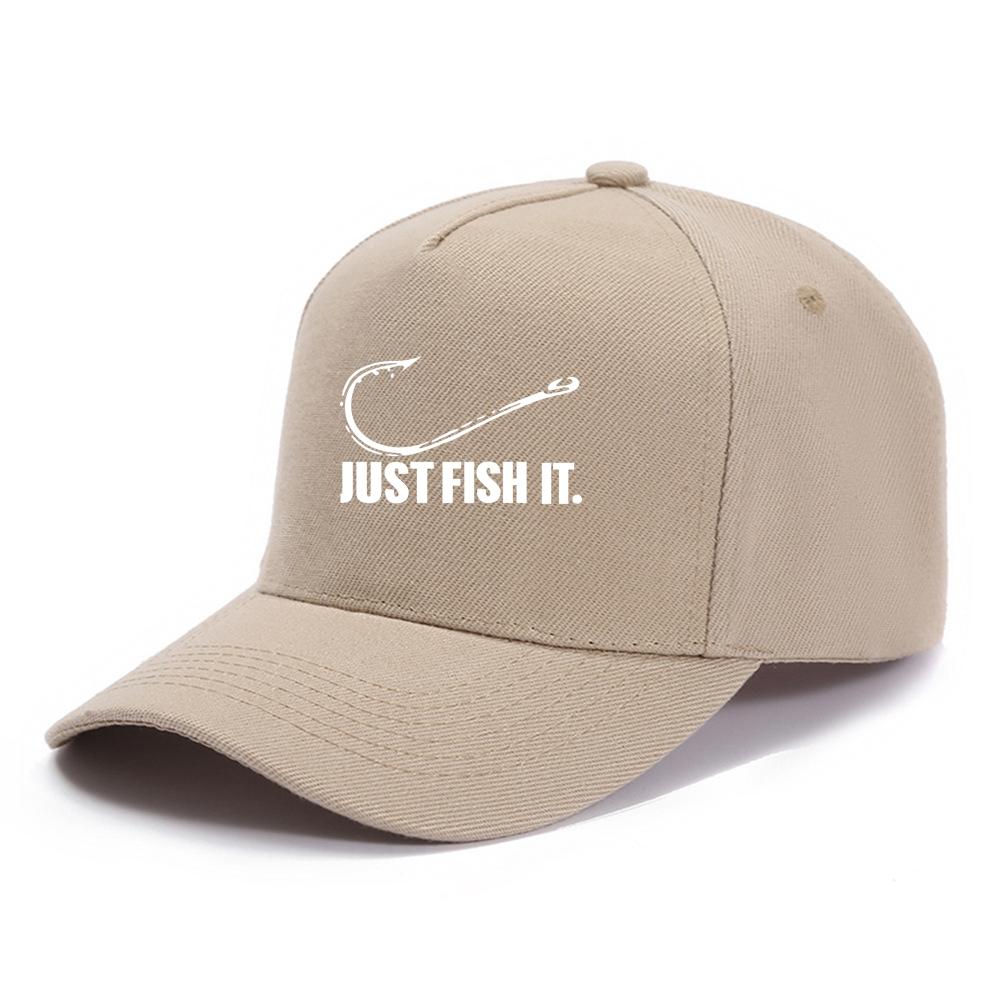 Angeln Hobbyist Just Fish It Lustige Baseballkappe Schirmmütze Verstellbar Unisex Frühling Sommer Papa Hut Schatten Sport Baseballmützen