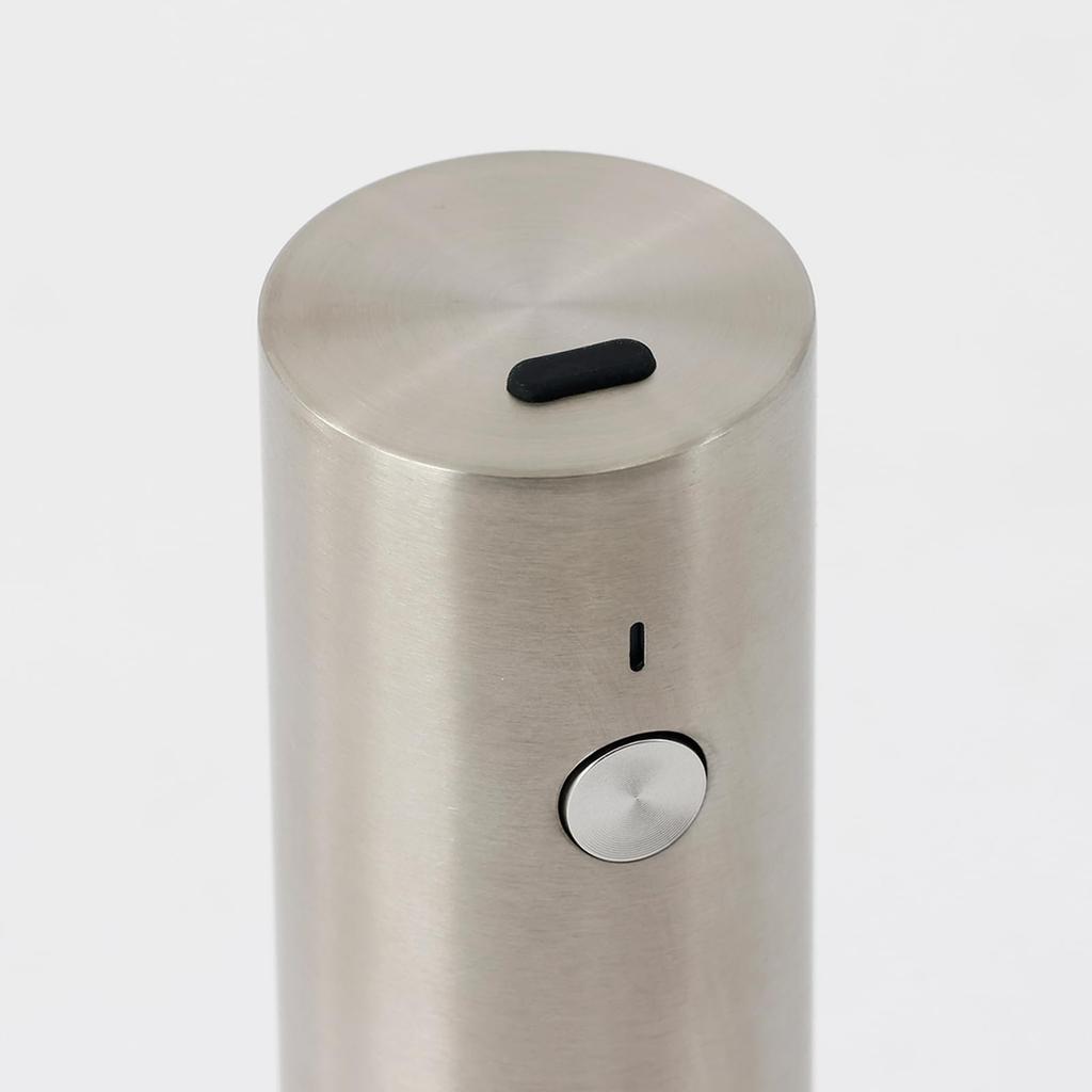 Russell Hobbs Electric Salt & Pepper Mill, Rechargeable, for Rock Salt, Pepper, and Spices, Adjustable Coarseness, Mini, Set of 2, Silver, 7942JP