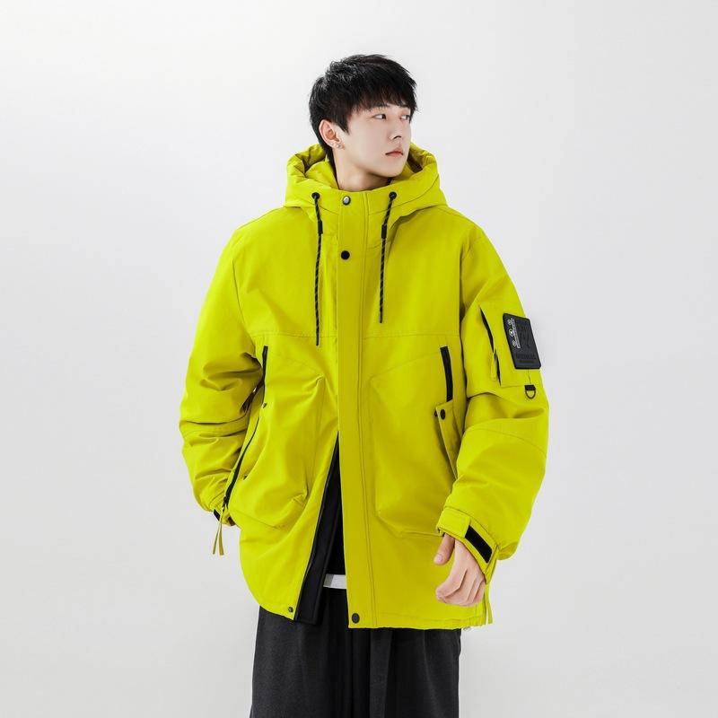 Fashion Winter New Outdoor Mountaineering Hooded Down Jacket Men's Tide Brand Warm and Cold Jacket