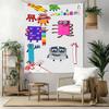 Numberblocks Wall Decor Tapestry Art For Pet Memorial Birthdaywedding Party Backdrop Family Gift