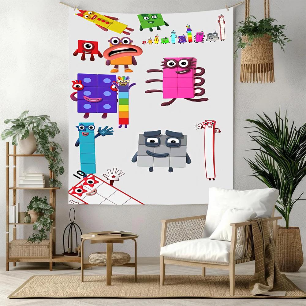 Numberblocks Wall Decor Tapestry Art For Pet Memorial Birthdaywedding Party Backdrop Family Gift