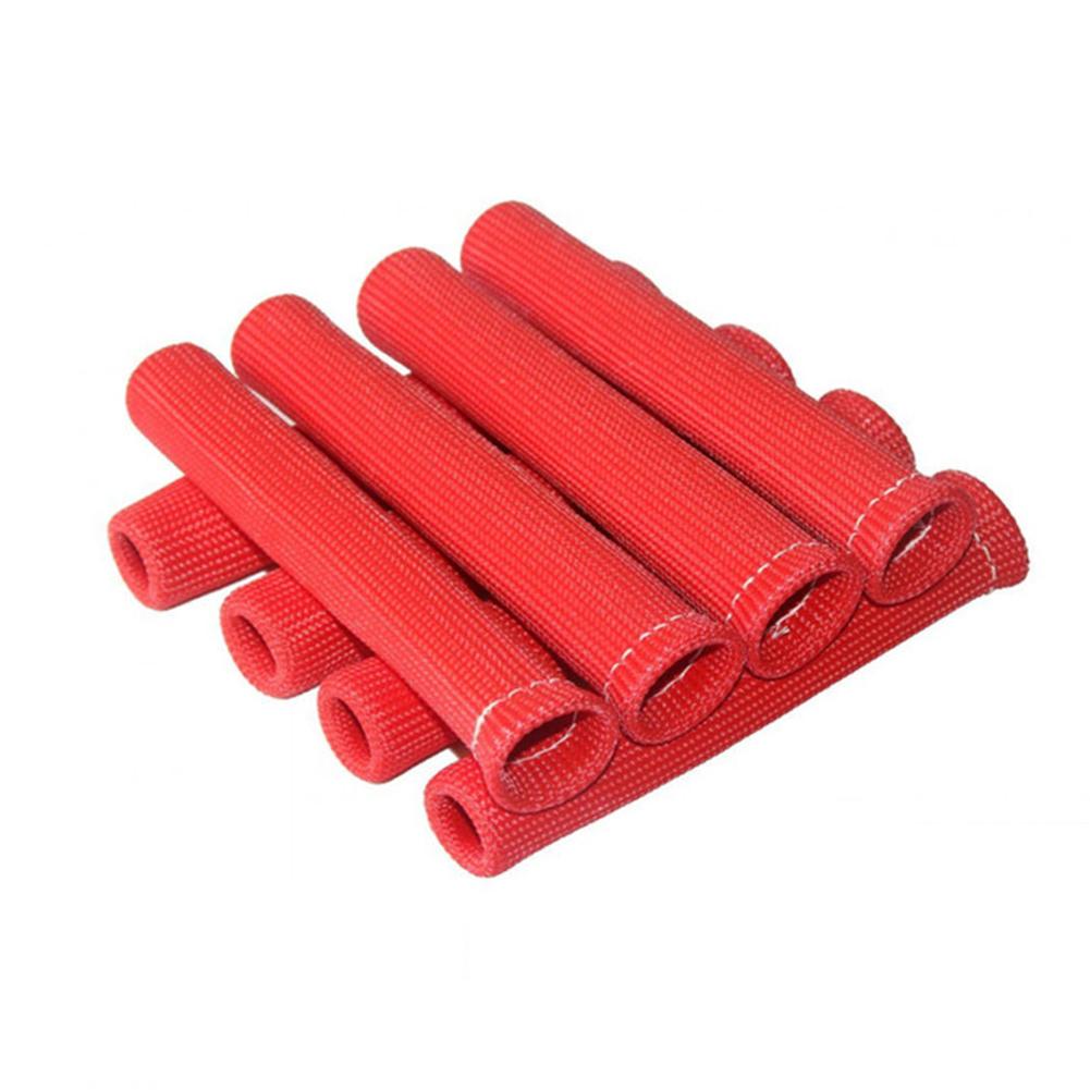 8Pcs 2500 Degrees  Spark Plug Wire Boots Protector Sleeve Heat Shield Cover For LS1LS2