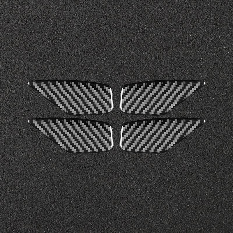 Inner Door Bowl Cover Trim Inner Door Bowl Decorative Stickers Carbon Fiber For BMW 5 Series G30 G38 2018-