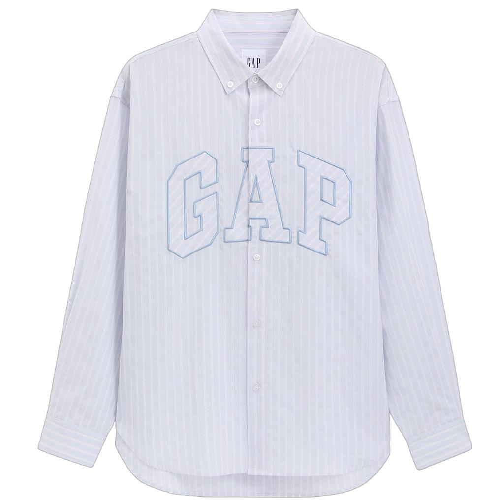 GAP Shirts Men's Light Blue Stripes Moderate 723245