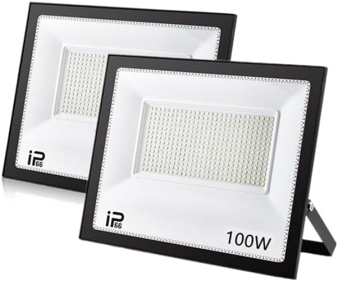 

Slim, IP66 Waterproof LED Floodlight Work Light, 100V200V, 85-265V Compatible, 100W, 15,000LM, Energy-Saving, High Brightness, Long Life, Grounded