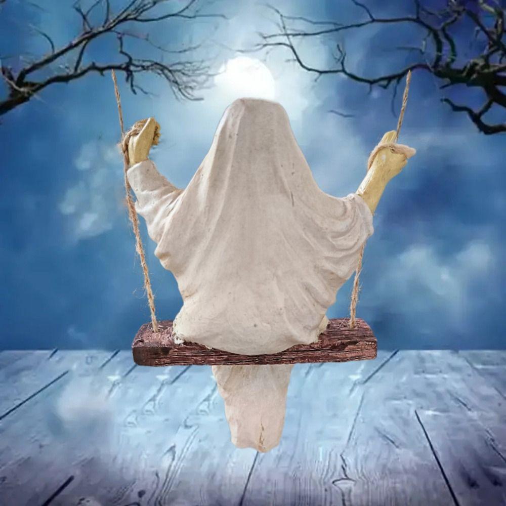 1pc Resin Small Ghost Sculpture Horror Halloween Party Home Decorations Arts and Crafts Statues