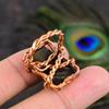 Mother Of Pearl Handmade Copper Wire Wrap Jewelry Ring Size 7.5 F5U48