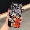 Anime Gear 5 LuffyS Plating Phone Case For Xiaomi Redmi A7 15 15C 14C K50 Note 15 14 13 12 12s Pro Plus 4G 5G Anti Fall Airbag