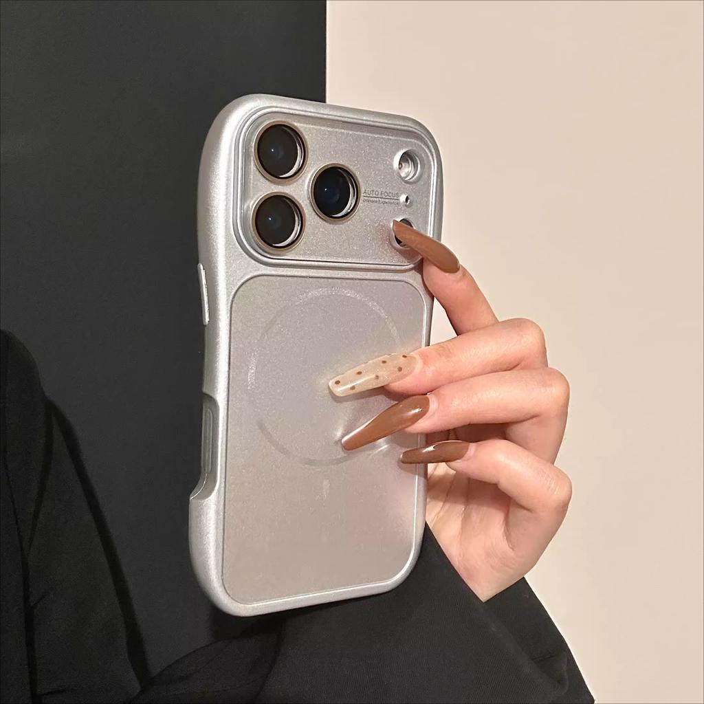 Luxury Small Waist AG Matte For Magsafe Charge Magnetic Case For For Iphone 17 16 15 14 13 Pro Max Shockproof Bumper Cover