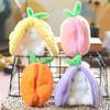Creative Doll New Design Toys Cute Fruit Mini Bag Key Chains Light Pendant Soft Rabbit Car Plush Keychain Easter Gifts