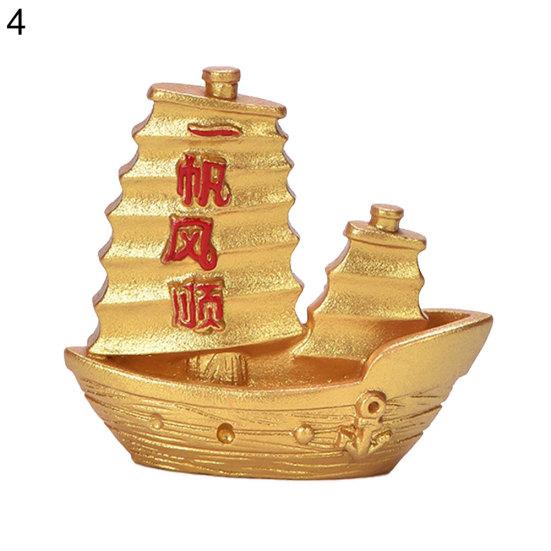 Mini Resin Fortune Tree Chinese Golden Ingot Home Office Desk Landscape Ornament