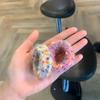 1PCS New Colored Dot Plush Hair Loop High Elastic Thick Ponytail Holder Vintage No Harm Hair Scrunchie Women Girl Hair Accessory