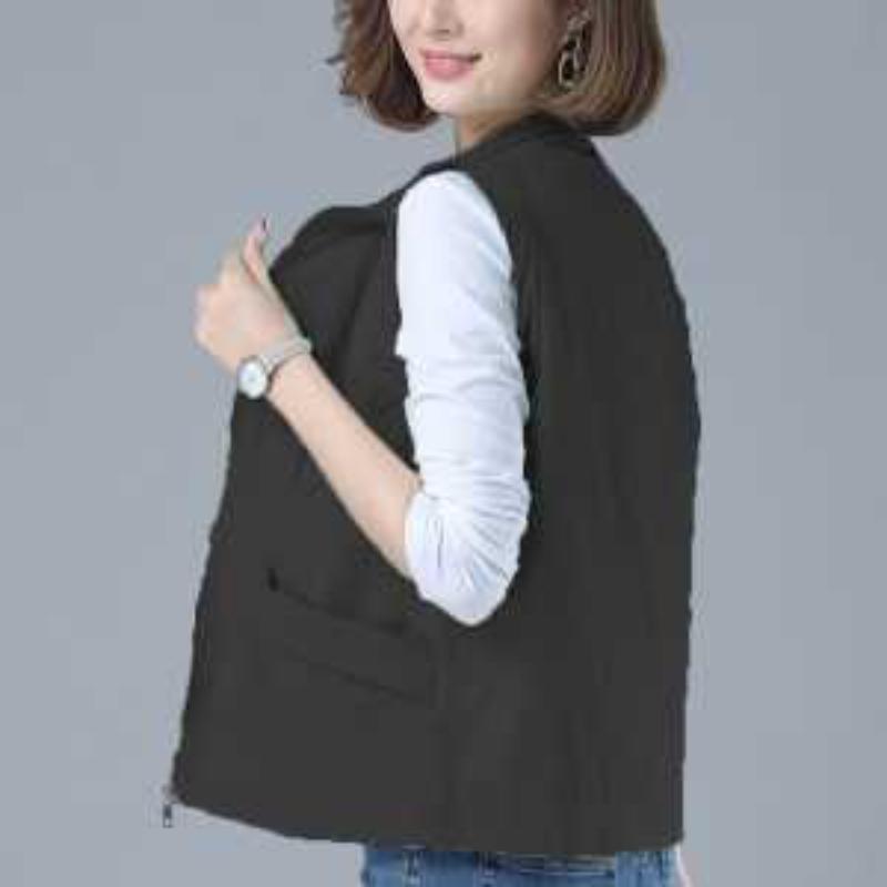 Veste Fine Polyvalente Printemps Automne Nouvelle Veste Style Coréen pour Femme Gilet Décontracté