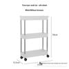 Compact Multi-layer Mobile Storage Rack for Kitchen, Bedroom, Dorm, or Bathroom