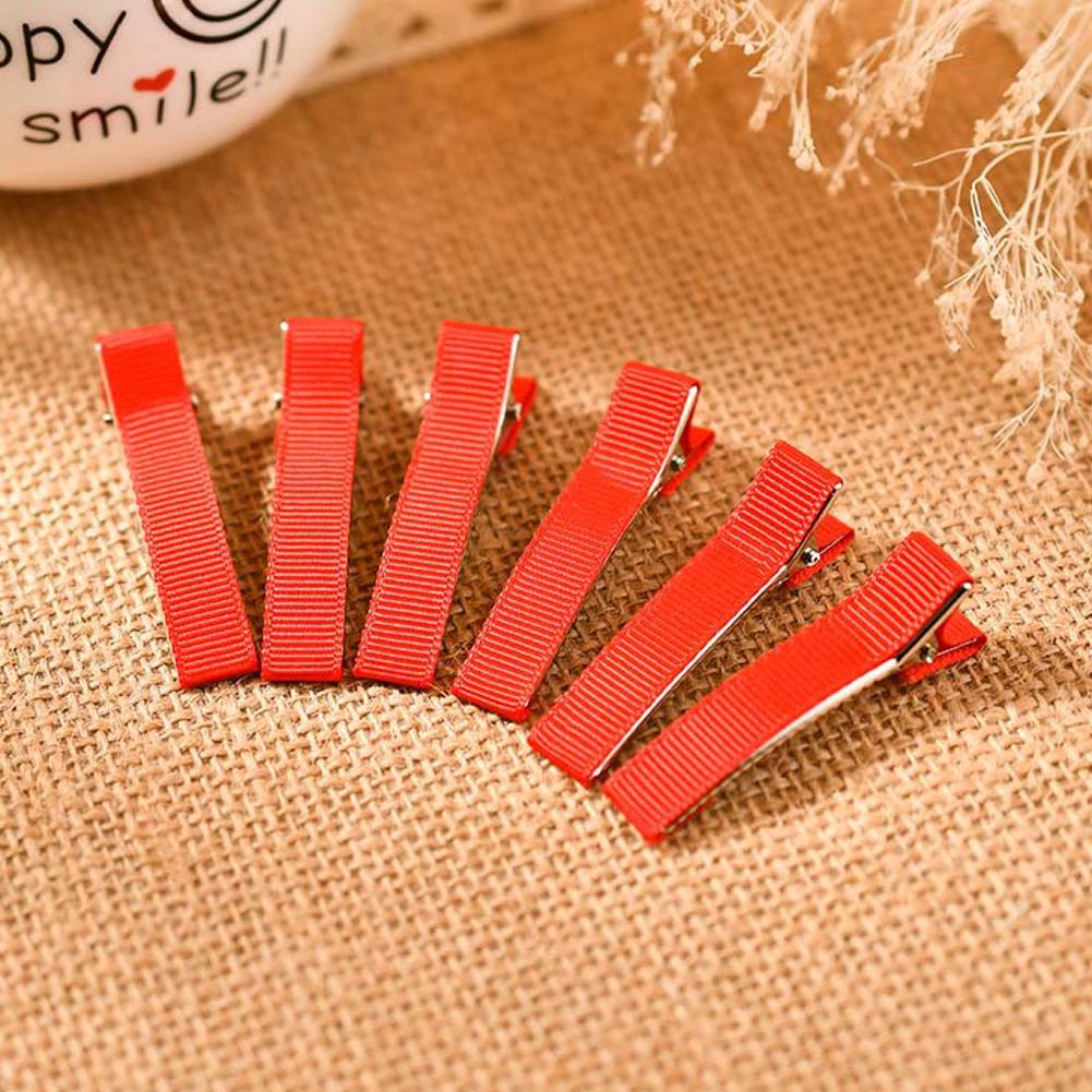 10PCS DIY Handmade Hairclips For Women Basic Bows Hair Clips Coverd Ribbon Hair Barrettes Handicraft Hair Accessories