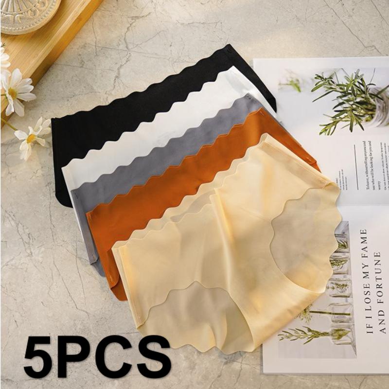 5-pack ultra-thin panties mid-rise sexy hip lift sexy seamless large size women