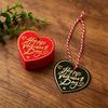 100pcs Valentine's Day Heart Gift Tags Gold Foil Printed Labels for Gift Wrapping Party Favors and Romantic Occasion Decoration