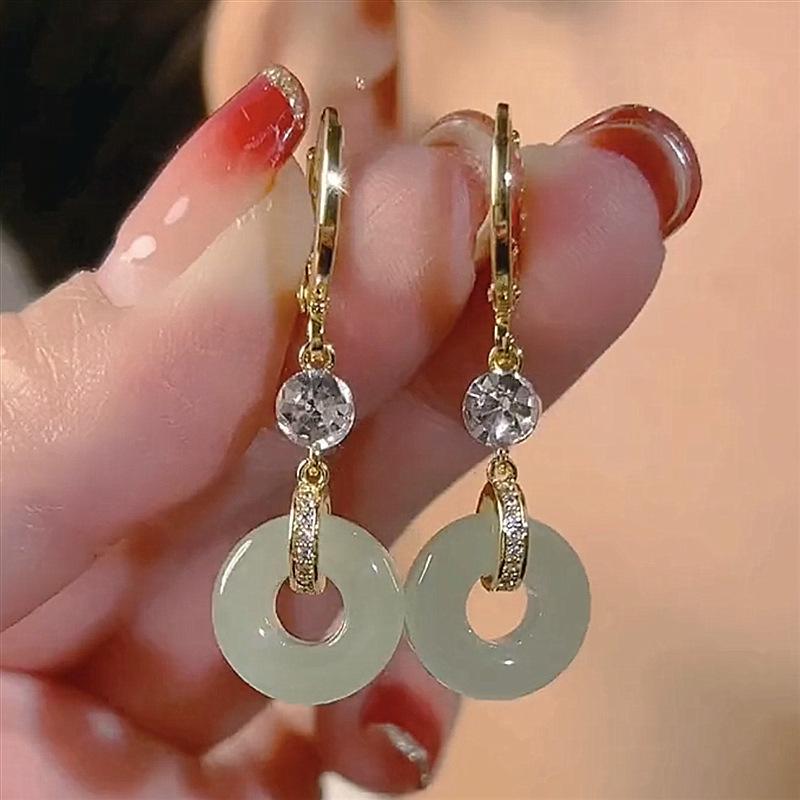 Женские новые ретро серьги-клипсы в китайском стиле, модные серьги, серьги в длинном дворцовом стиле, серьги-подарок, ювелирные изделия