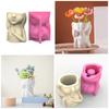 Girl Candle Holder Silicone Mold Cartoon Flower Pots Mold Candle Tray Mold Home Decorations Exploy Resin DIY Crafts