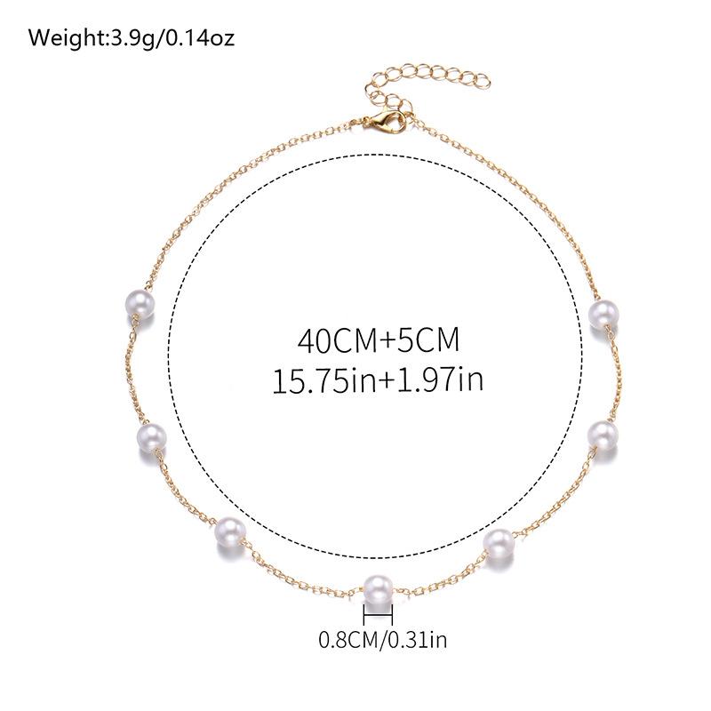New Accessories Fashion Pearl Chain Necklace Simple Light Luxury Pearl Pendant Ladies