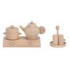Kids Kitchen Utensils Playset Mini Wooden Teapot Cups Simulation Kitchen Pretend Play Toys