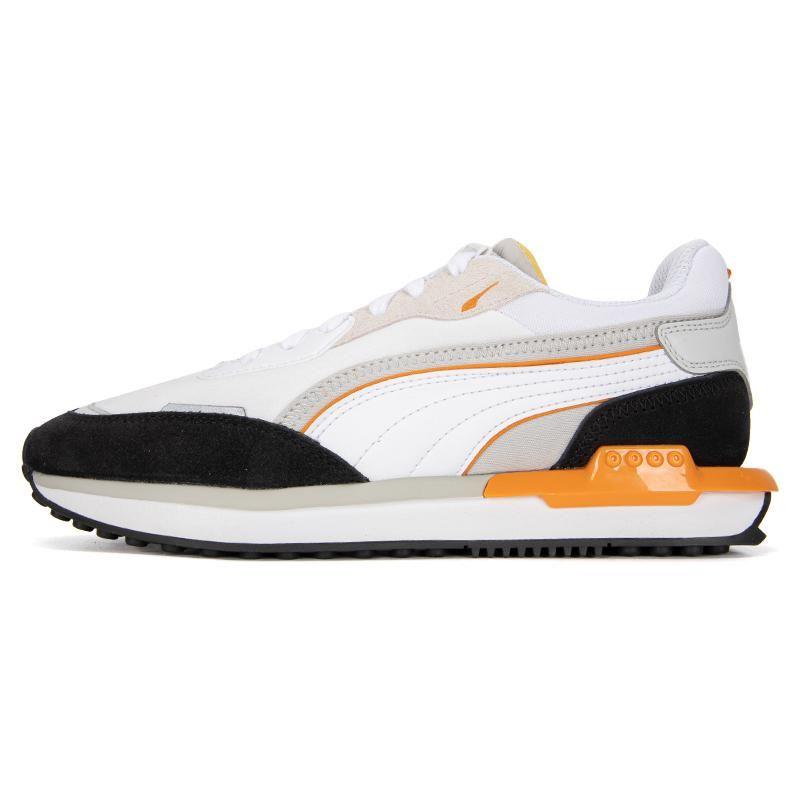 Puma City Rider Synthetic Leather Versatile Trendy Shock Absorbing Durable Breathable Low Top Lifestyle Casual Shoes Unisex Casual Shoes 382044-21