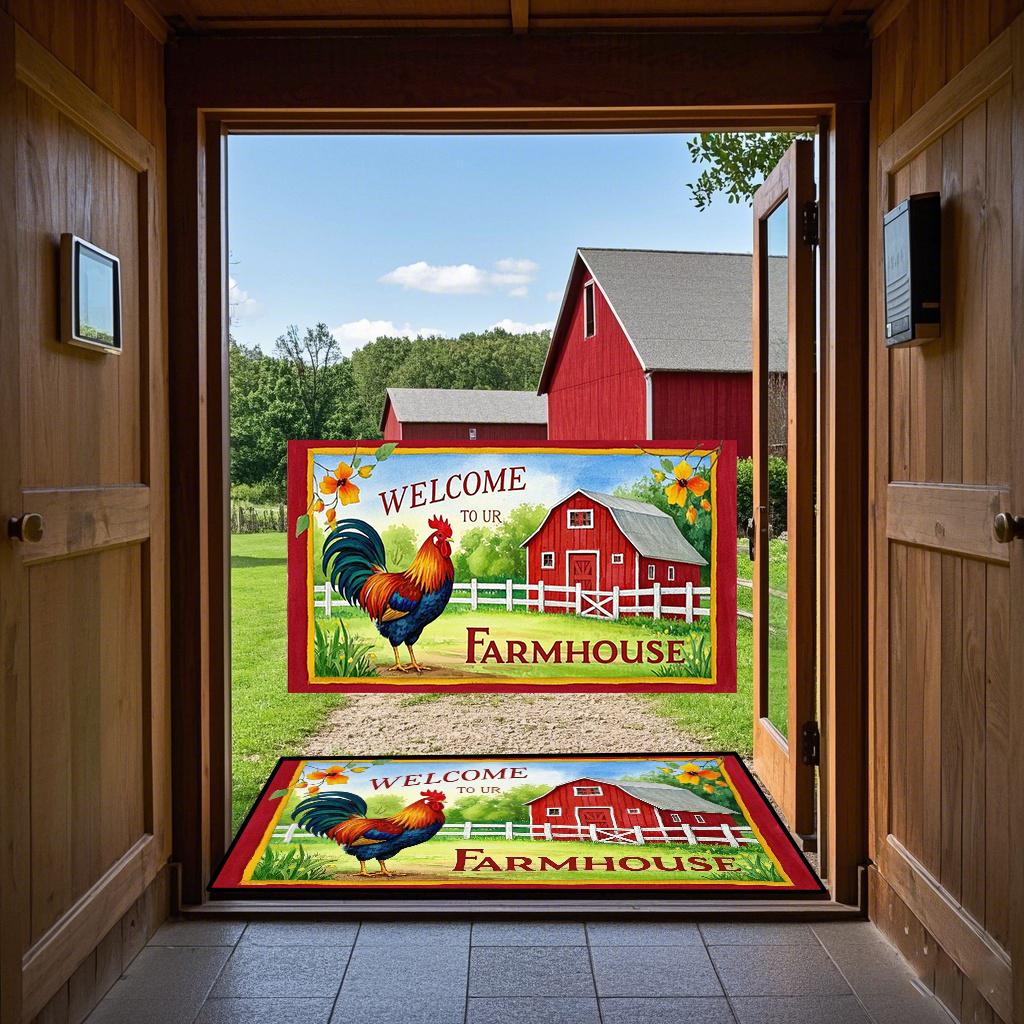 

Farm Welcome Pads, Entry Pads, Living Room and Bedroom Carpets, Reception Pads, Anti-slip and Machine Washable, Home Decoration 40cmx60cm