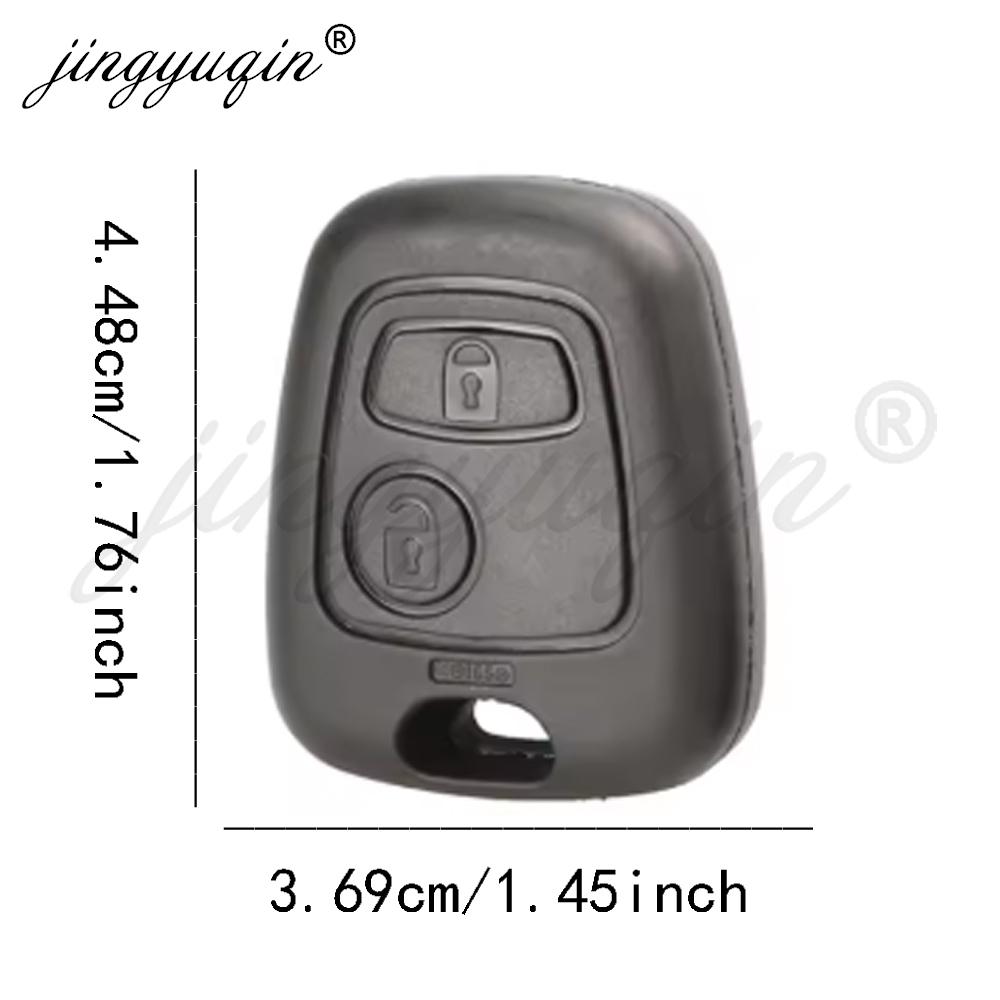 Jingyuqin Auto Afstandsbediening Sleutelbehuizing Voor Citroen C1 C4 Peugeot 107 207 307 407 206 306 406 Toyota Aygo Sleutelhanger Vervangende Behuizing 2 Knoppen