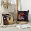 Kunst E‑Edvard Munch Angst Kunst Kissenbezug Atmungsaktiv Leinen Kissenbezug Sommer Geruchlos Umweltfreundlich Verdeckter Reißverschluss Waschbar