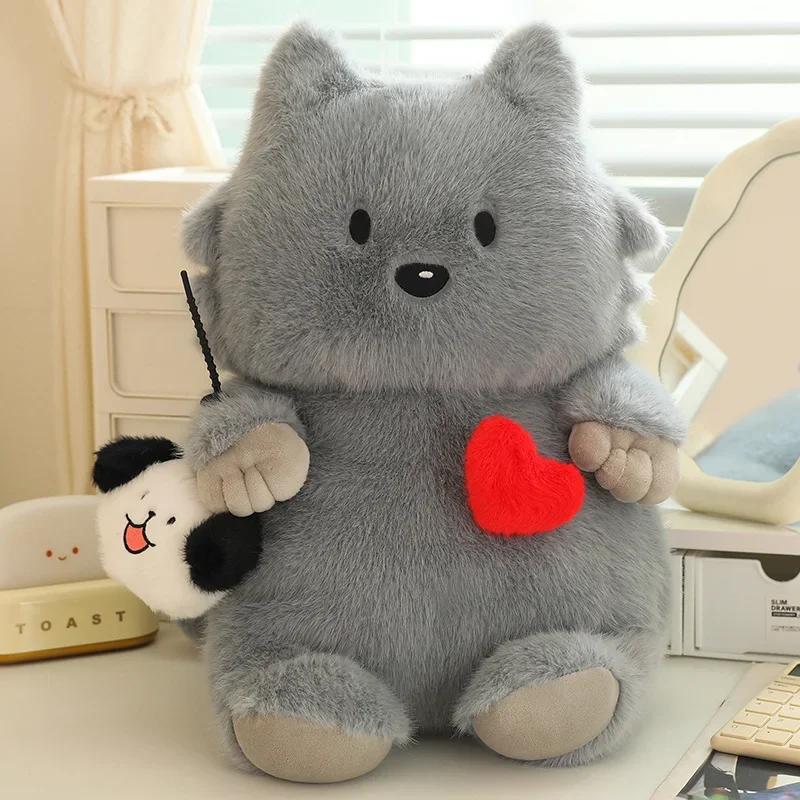 40Cm Cute Forest Animals Plush Toy Cat Wolf Bear Plushie Doll Stuffed Soft Accompany Toys Funny Children Birthday Gift