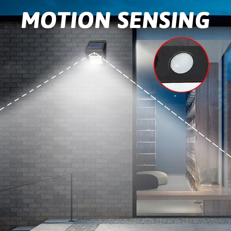 30Led/100Led LED Solar Motion Sensor Wall Light Outdoor Solar Powered Lights For Yard Garden Fence Garage Waterproof Street Lamp