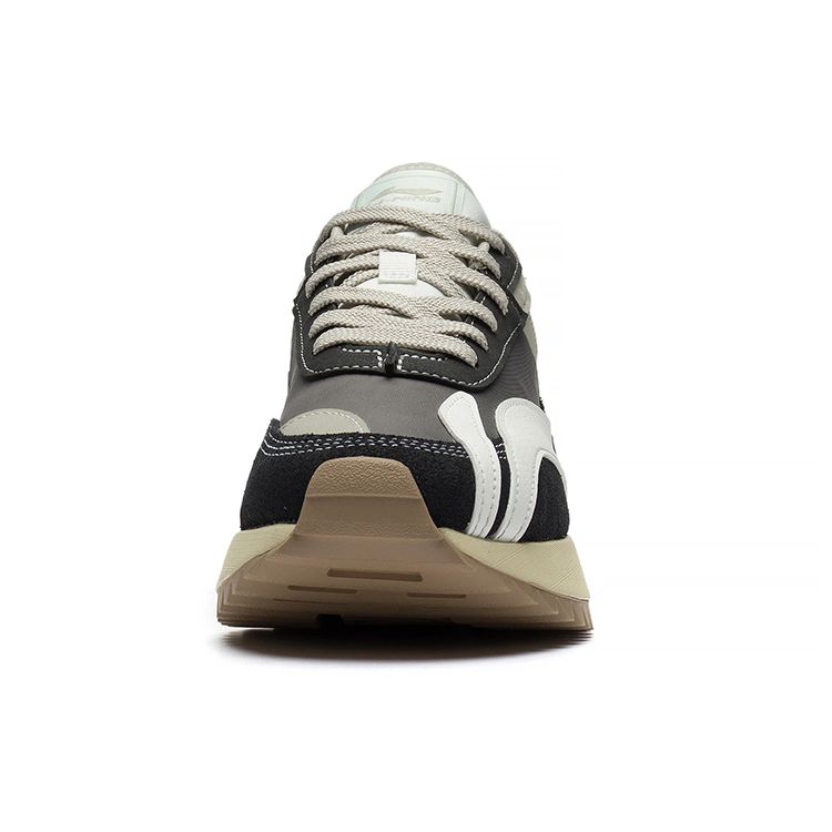 Li Ning Cargo Shock Absorption Rebound Low Top Sports Casual Shoes Women sneakers Black Gray White AGCS262-2