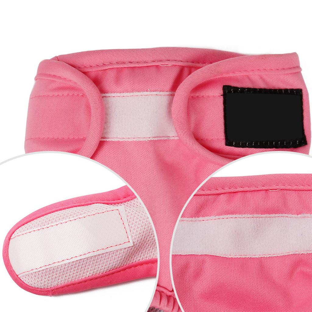 Dog Sanitary Panties Soft Elastic Reusable Washable Absorbent Breathable Female Dog Diapers for Dogs Puppies Pink XL