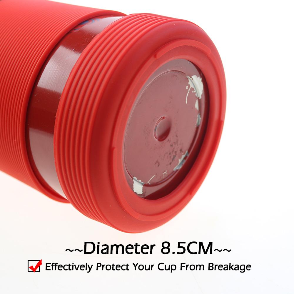 1 pièce 8,5 cm 21 g 15 couleurs Fileté Silicone Souple Couvercle de Fond de Tasse Anneau Manchon Gaine Résistant à l'Usure Antidérapant Bonne Résistance