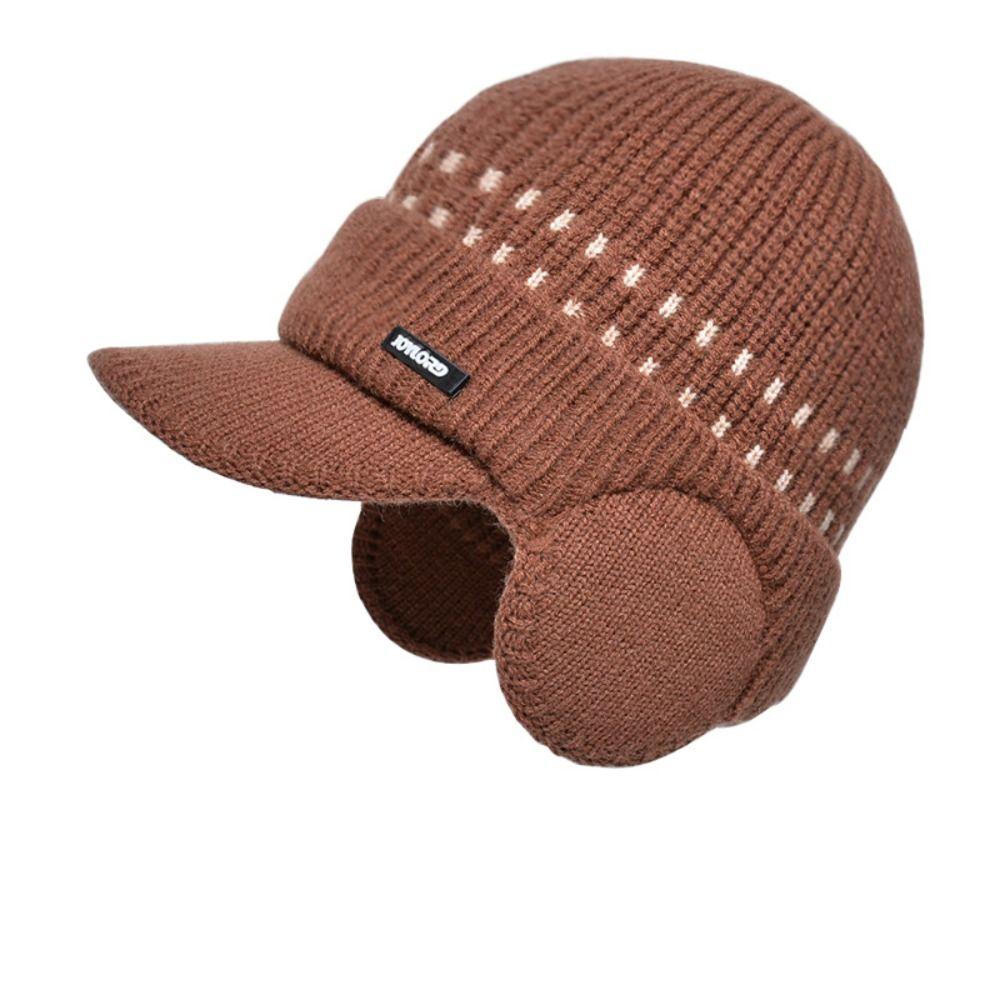 Coldproof Knitted Benines Solid Color Knitted Skullies Fashion Knitted Baseball Hat  Streetwear