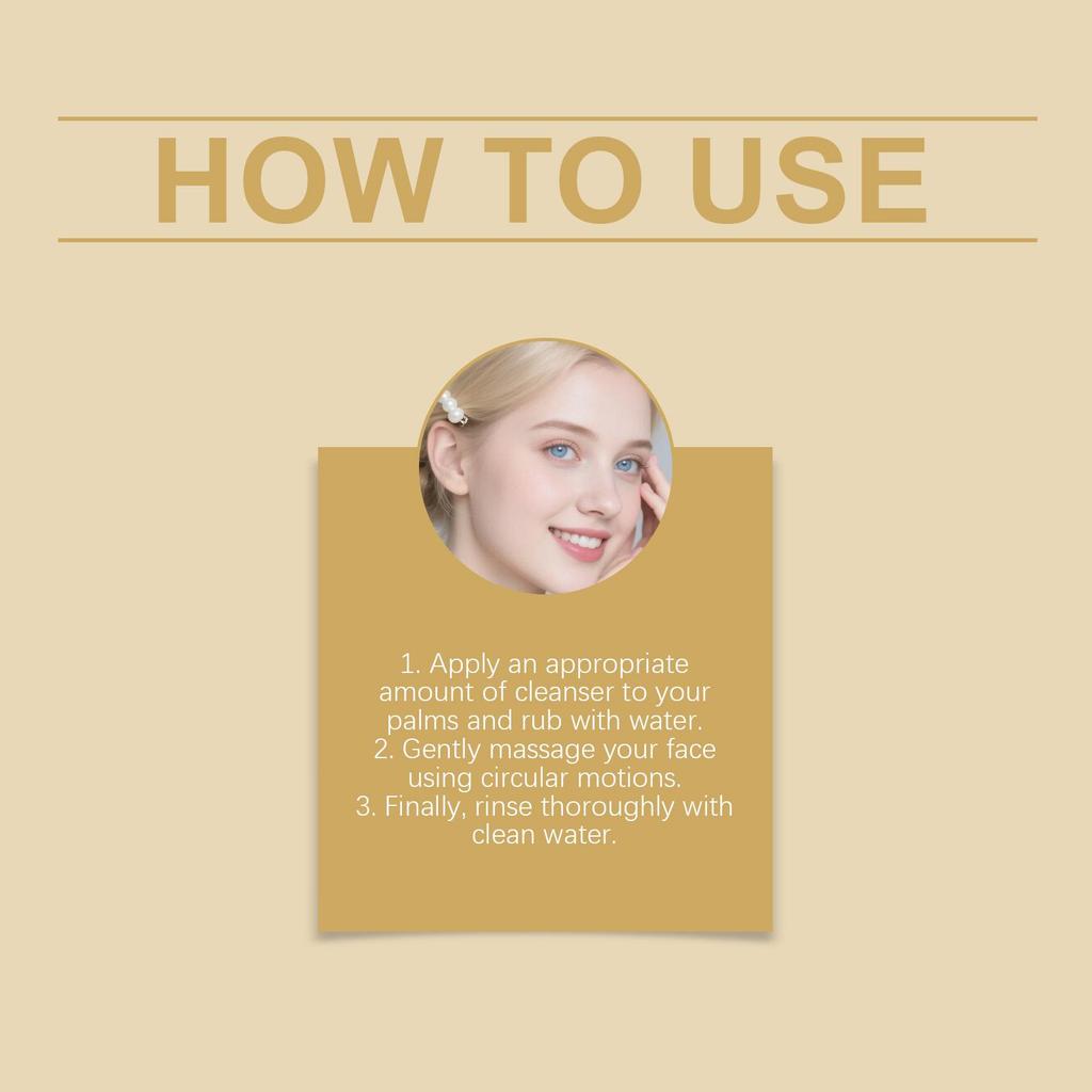 Rice Water Foam Facial Cleanser, Pore Moisturizing and Refreshing Facial Cleanser