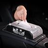 Swan Cartoon Car Tissue Box with Diamond Accents - Creative Cute Design