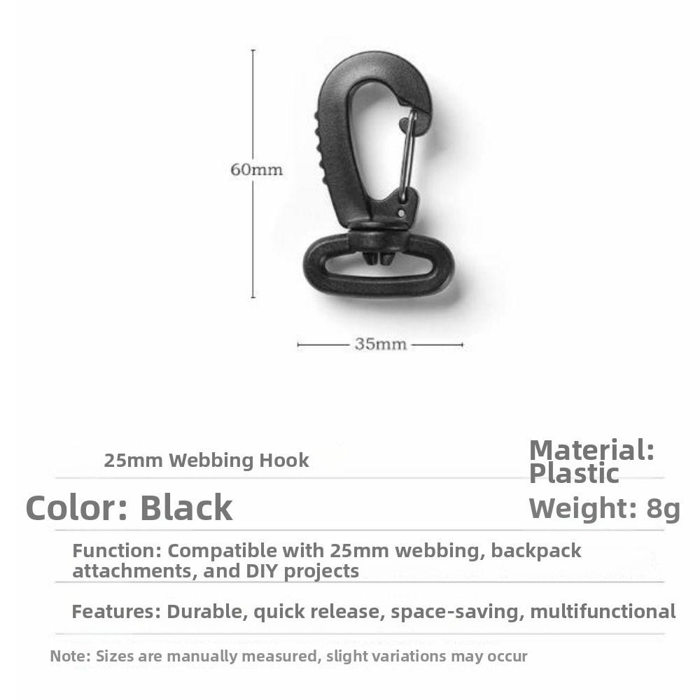 5/10 Stück Kunststoff Drehhaken Schnalle 25mm Gurt Schlüsselanhänger DIY Schnalle für Material Saugmaschine