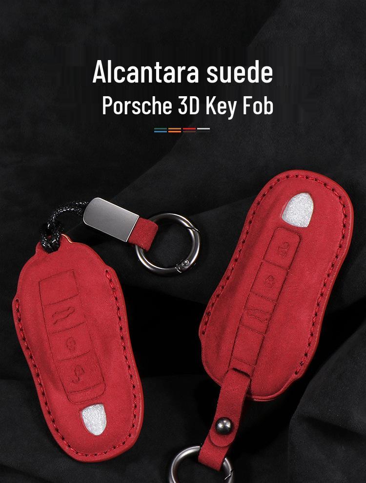 Porsche Key Case Protective Shell for Cayenne, Panamera, Macan, 911, 718 - Full Wrap High-End Buckle.