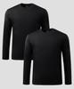 ARMEDES [2Pack] Lightweight Coolon Round Long Sleeve T-Shirt Ar-214 (6 Colors) (Type A)