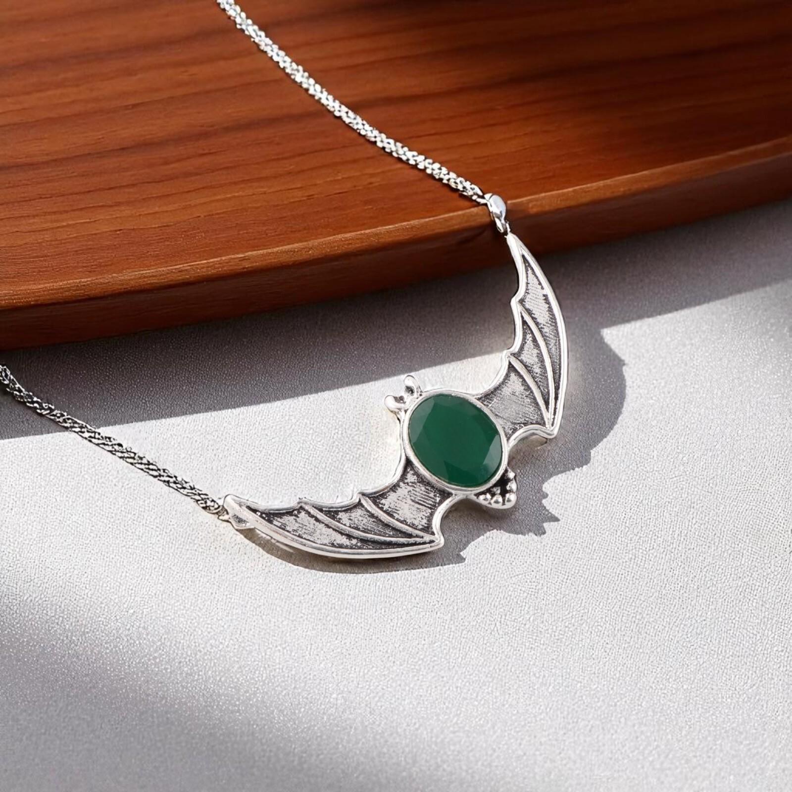 

Green Onyx Gemstone 925 Sterling Silver Boho Jewelry Pendant 1 Gift For Wedding CP-33-21