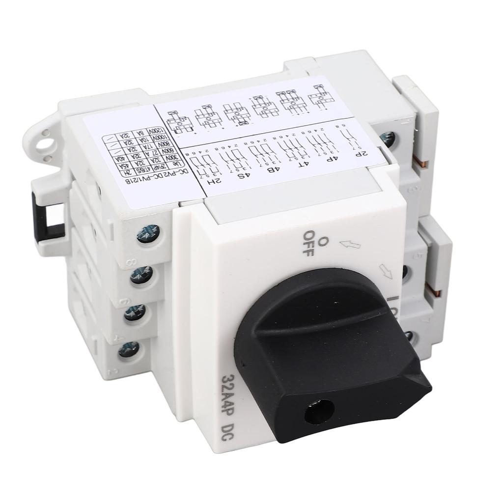 Photovoltaic Isolator Solar 4 Poles PV Disconnect Miniature Circuit Breaker 32A 1000V